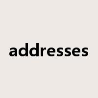 addresses是什么意思