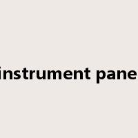 instrument panel是什么意思