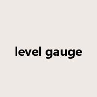 level gauge是什么意思