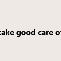 take good care of是什么意思