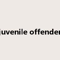juvenile offender是什么意思