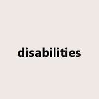 disabilities是什么意思