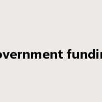 government funding是什么意思