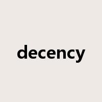 decency是什么意思