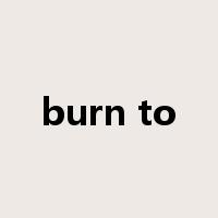 burn to是什么意思