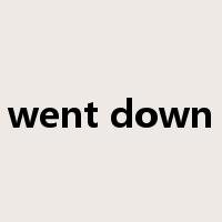 went down是什么意思