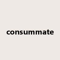 consummate是什么意思