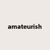 amateurish是什么意思