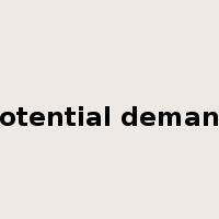 potential demand是什么意思