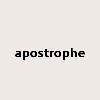 apostrophe是什么意思