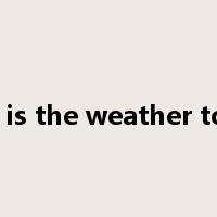 how is the weather today是什么意思