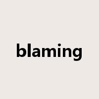 blaming是什么意思
