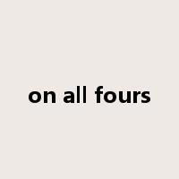 on all fours是什么意思
