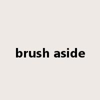 brush aside是什么意思