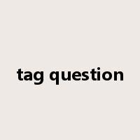 tag question是什么意思