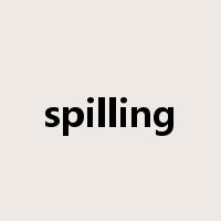 spilling是什么意思
