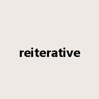 reiterative是什么意思