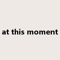 at this moment是什么意思