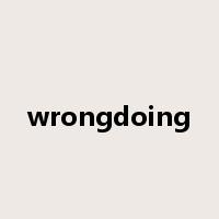 wrongdoing是什么意思