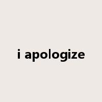 i apologize是什么意思