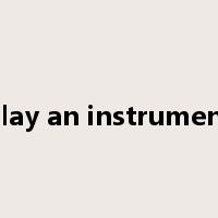 play an instrument是什么意思