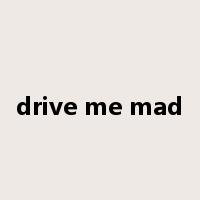 drive me mad是什么意思