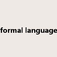 formal language是什么意思