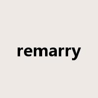 remarry是什么意思