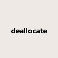 deallocate是什么意思
