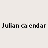 Julian calendar是什么意思