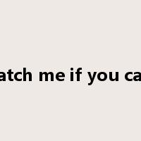catch me if you can是什么意思