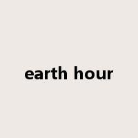 earth hour是什么意思