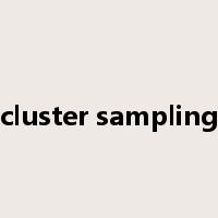cluster sampling是什么意思
