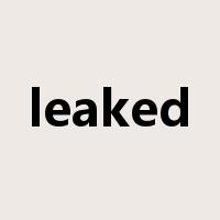 leaked是什么意思