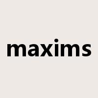 maxims是什么意思