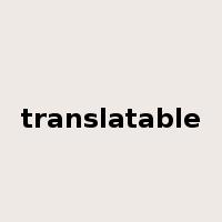 translatable是什么意思