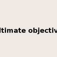 ultimate objective是什么意思