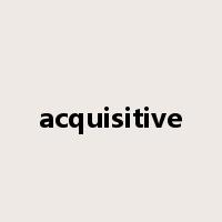 acquisitive是什么意思