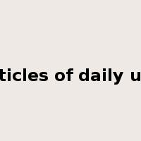 articles of daily use是什么意思