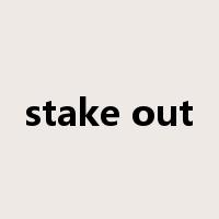 stake out是什么意思