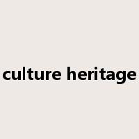 culture heritage是什么意思