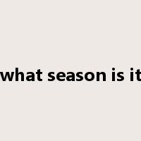 what season is it是什么意思