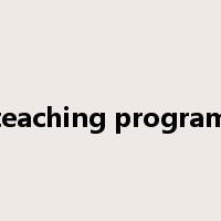 teaching program是什么意思