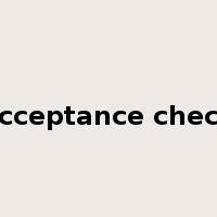 acceptance check是什么意思