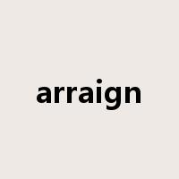 arraign是什么意思