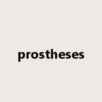 prostheses是什么意思