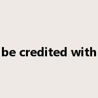 be credited with是什么意思