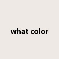what color是什么意思