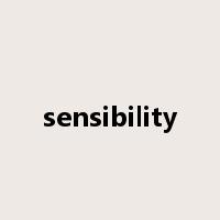 sensibility是什么意思