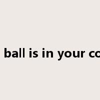 the ball is in your court是什么意思